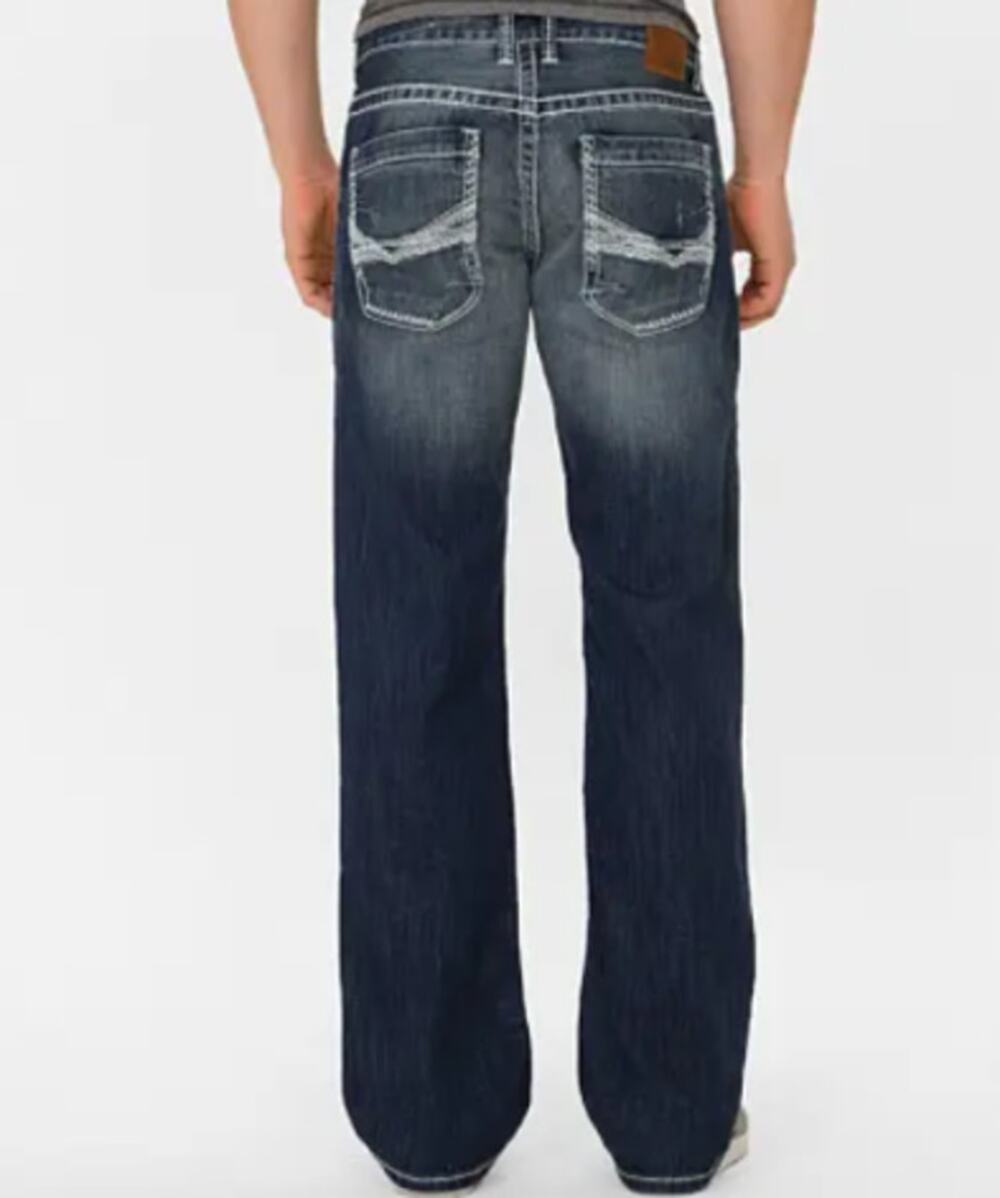 BKE Jake 30L Regular Fit Boot Cut Blue Jeans Stretch ABM15032